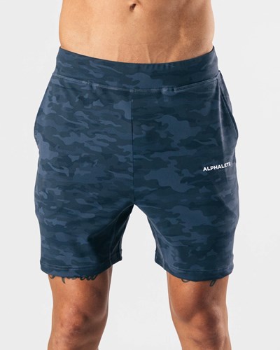 Alphalete 4-Way Stretch 6" Korta Mörkmarinblå Camo | VQDP-40271