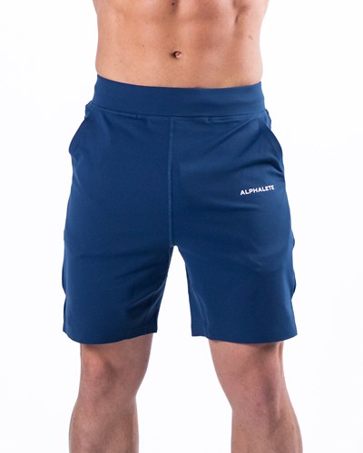 Alphalete 4-Way Stretch 8" Korta Blå | IZDV-37802