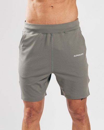 Alphalete 4-Way Stretch 8" Korta Grå | QFXA-68594