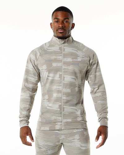 Alphalete 4-Way Stretch Track Jacket Camo | ODYE-64039