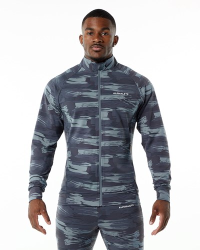 Alphalete 4-Way Stretch Track Jacket Camo | YJGQ-54607