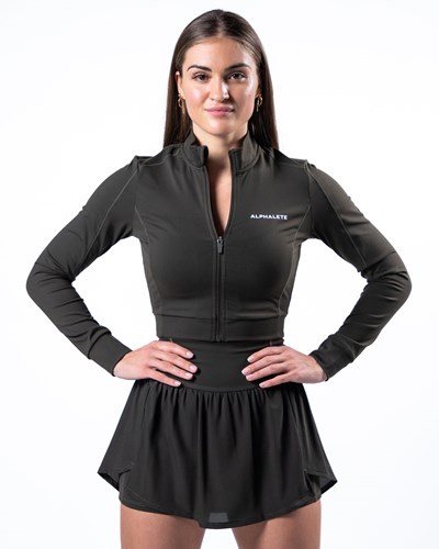 Alphalete 4-Way Stretch Track Jacket Grå | SEGD-79815