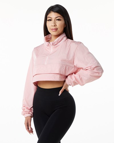 Alphalete All-Purpose Crop Jacket Mauve | LFTA-67104