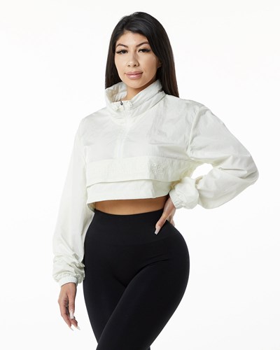 Alphalete All-Purpose Crop Jacket Sage | LJBC-31765