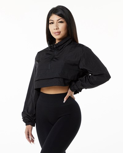 Alphalete All-Purpose Crop Jacket Svarta | RPFK-62514