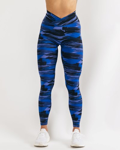 Alphalete All-Purpose Legging Blå Camo | OUCH-93154
