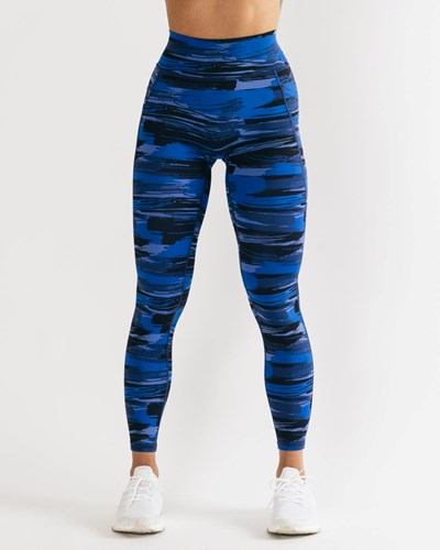 Alphalete All-Purpose Legging Blå Camo | XIFJ-53172