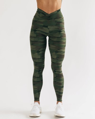 Alphalete All-Purpose Legging Olivgröna Camo | LFWQ-74810