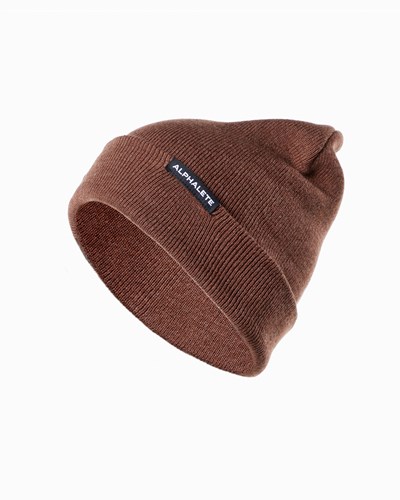 Alphalete Bomull Knit Beanie Bourdeaux | VUXZ-73591