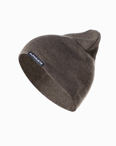 Alphalete Bomull Knit Beanie Mörkbruna | PIRY-81564