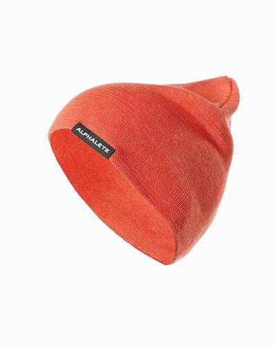 Alphalete Bomull Knit Beanie Orange | DHPB-08724