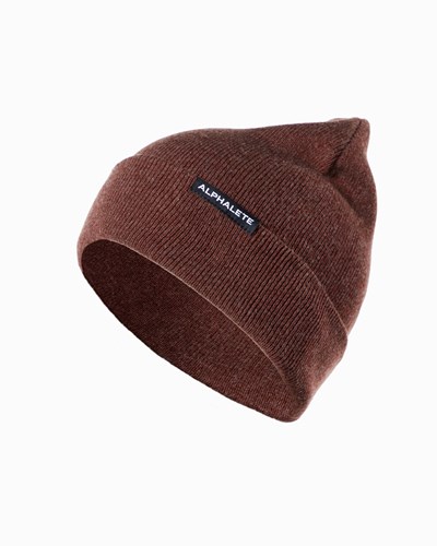 Alphalete Bomull Knit Beanie Wine | QPMC-08953