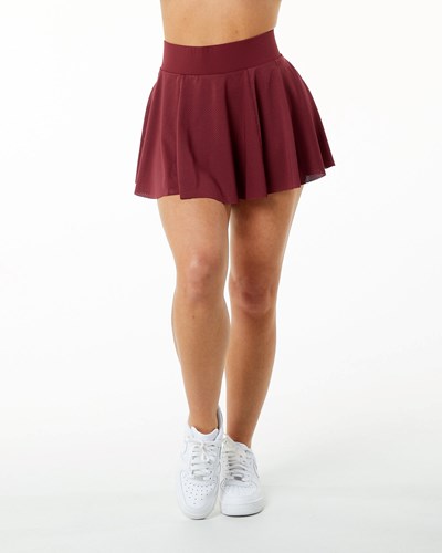 Alphalete Compression Fodrade Mesh Skirt Crimson | GYKL-92713