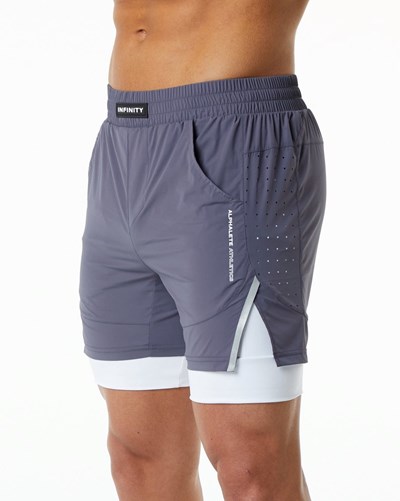 Alphalete Compression Fodrade Woven Tränings Korta Lila | TRGU-59612