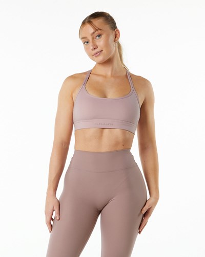 Alphalete Double Brushed Bra Lila | QCFB-28134
