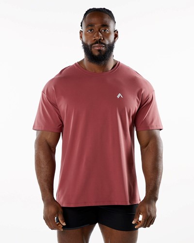 Alphalete Drop Shoulder Tee Gingerbread | TRAN-16035