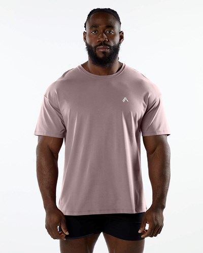 Alphalete Drop Shoulder Tee Mauve | BSMC-46897