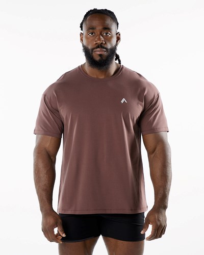 Alphalete Drop Shoulder Tee Merlot | BJEC-92643