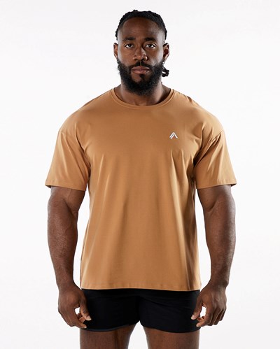 Alphalete Drop Shoulder Tee Rust | ZPAN-81503