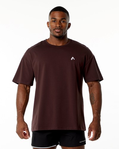 Alphalete Drop Shoulder Tee Vinröda | WRUJ-81329