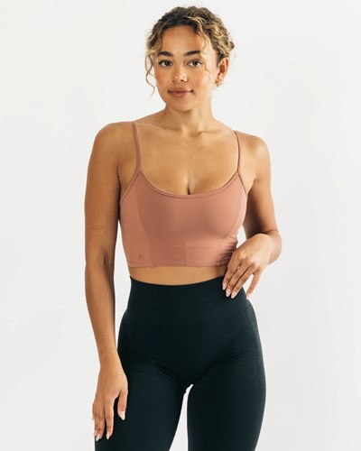 Alphalete Fitted Cropped Tank Blush | XQZF-98306