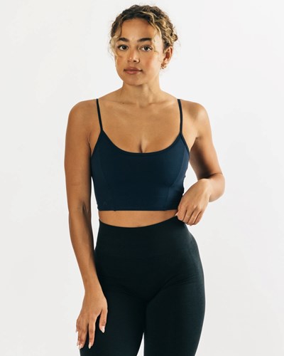 Alphalete Fitted Cropped Tank Teal | XDRY-81760