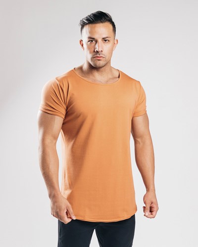 Alphalete Fitted Korta Sleeve Clay | IAGH-98165