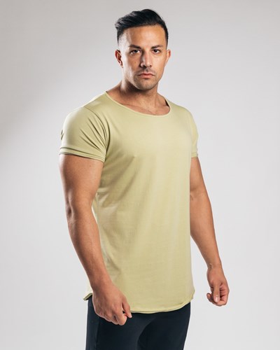 Alphalete Fitted Korta Sleeve Ljusolivgröna | OQSB-08415