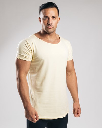 Alphalete Fitted Korta Sleeve Sea Salt | ECDG-29057