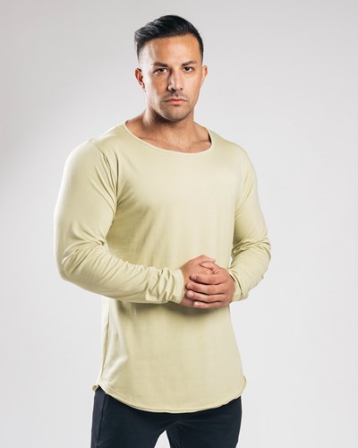 Alphalete Fitted Long Sleeve Ljusolivgröna | UDMX-84576