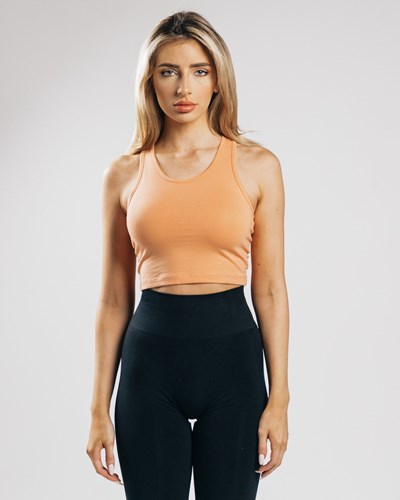 Alphalete Fitted Performance Crop Tank Orange | UJZE-05967