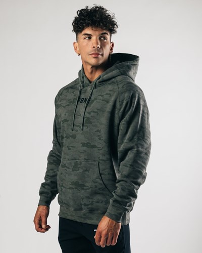 Alphalete Fitted Performance Hoodie Gröna | ICVA-10625