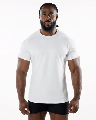 Alphalete Fitted Performance Korta Sleeve Avalanche | QYHS-50684