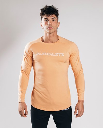 Alphalete Fitted Performance Long Sleeve Orange | GDKP-31280