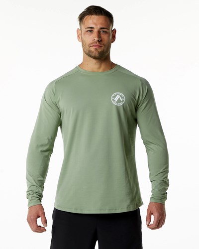 Alphalete Fitted Performance Long Sleeve Sage | OSWI-08915