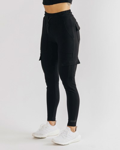 Alphalete Fitted Single-Brushed 29" Cargo Pant Svarta | FXZB-35784