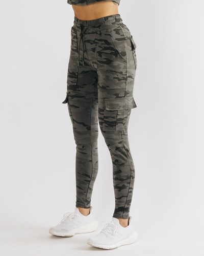 Alphalete Fitted Single-Brushed 29" Cargo Pant Camo | ILYT-93016