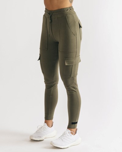 Alphalete Fitted Single-Brushed 29" Cargo Pant Ljusolivgröna | KOGT-42098