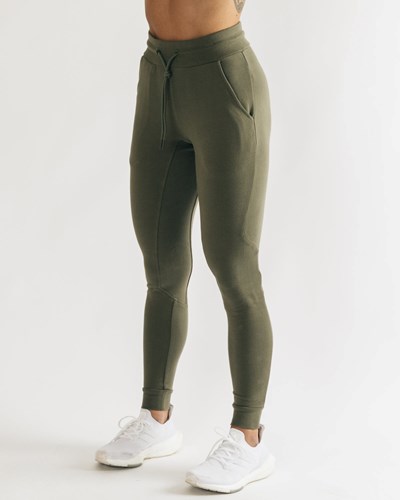 Alphalete Fitted Single-Brushed 29" Jogger Ljusolivgröna | UJTM-49627