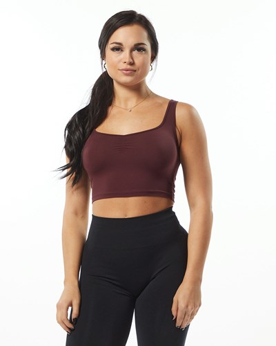 Alphalete Fitted Square Neck Tank Wine | KXTJ-74960