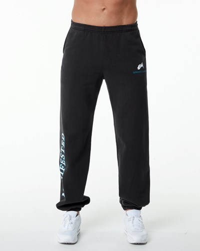 Alphalete Fleece Tryck Jogger Svarta | KCTL-36125
