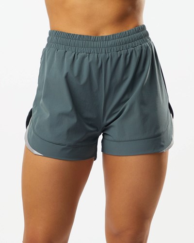 Alphalete Fodrade Woven 4-Way Stretch Korta Grå | CSEK-56873
