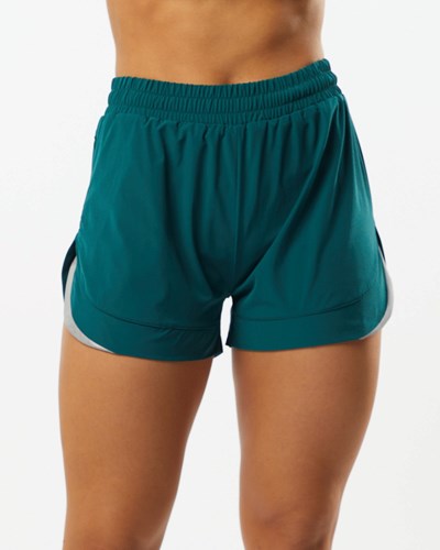 Alphalete Fodrade Woven 4-Way Stretch Korta Velvet Teal | HMYV-08765