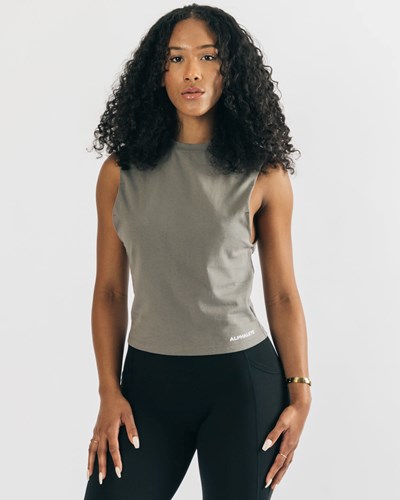 Alphalete Heavy Bomull Cutoff Concrete | FSXT-58427
