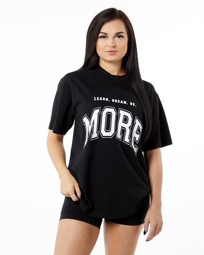 Alphalete Heavyweight Oversized Tee Svarta Vita | ONEG-85027