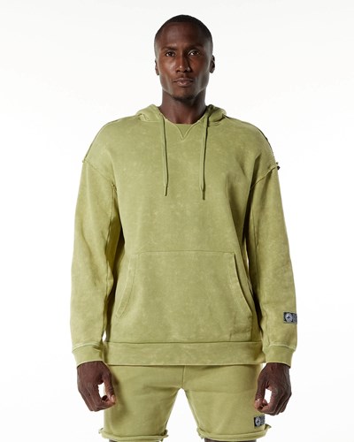 Alphalete Heavyweight Washed Terry Hoodie Gröna | NORG-09248