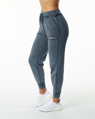 Alphalete Heavyweight Washed Terry Jogger Blå | MNTK-32869