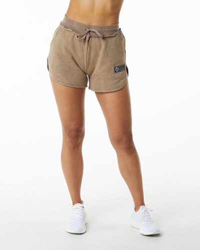 Alphalete Heavyweight Washed Terry Korta Smokey Quartz | TZAI-17359