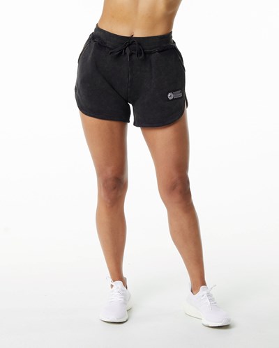Alphalete Heavyweight Washed Terry Korta Onyx | ZIJU-07482