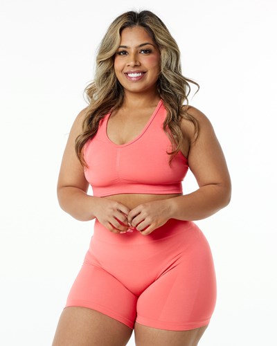 Alphalete High-Impact Seamless Sports Bra Rosa | ACPL-32408
